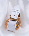 Bespoke Watch Strap in White Crocodile