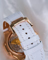 Bespoke Watch Strap in White Crocodile
