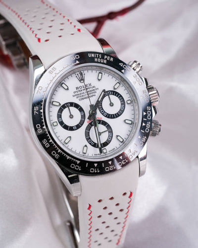 Bespoke Watch Strap in White Nappa